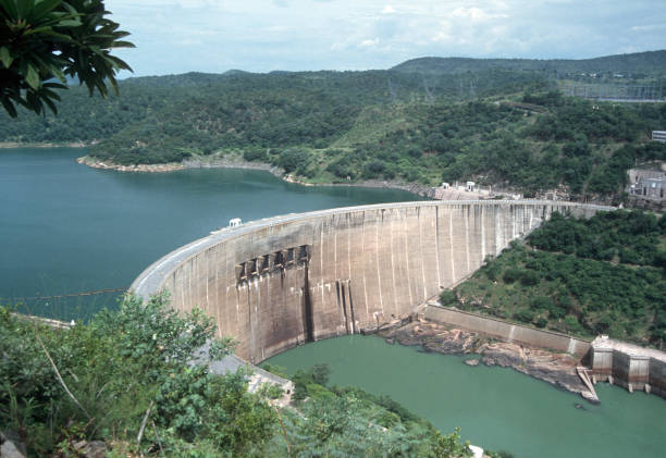 Kariba Dam and waterside landscape in Zimbabwe